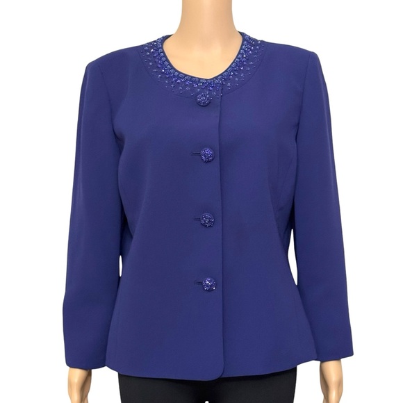 kasper Business blazer Woman’s 14 Blue navy - Picture 1 of 16